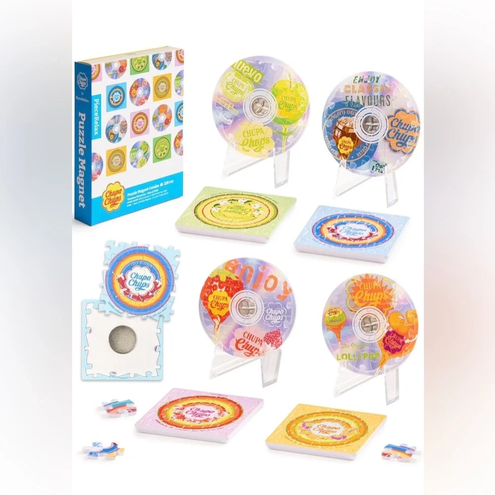 Piece Relax chupa chups X piece relax magnet puzzle for adults 128 pieces